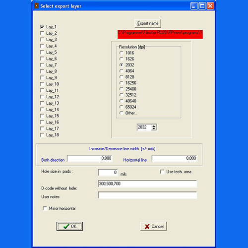 Bungard Elektronik - Photoplotter -  export parameters